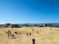 Monte Alban, Oaxaca, Mexico, South America : [Biggest ruins of ancient Zapotec city at the top of the mountain, UNES