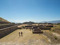 Monte Alban, Oaxaca, Mexico, South America - January 2018: [Biggest ruins of ancient Zapotec city at the top of the mountain, UNES Royalty Free Stock Photo