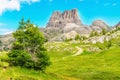 Monte Averau in Nuvolau Group, Dolomites, Italy Royalty Free Stock Photo