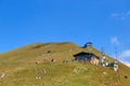 Monte Baldo. Italy. restaurant for tourists on top of the mountain.