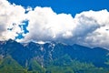 Monte Baldo mountain peaks above Garda lake view Royalty Free Stock Photo