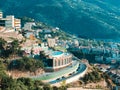 Monte Carlo Aerial Drone View in France  French Coast  French Riviera  Travel Tour Landscape Panorama Royalty Free Stock Photo