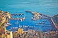 Monte Carlo luxury yacht harbor aerial view Royalty Free Stock Photo