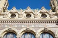 Ancient Casino building back facade detail with colorful decorations in a sunny day in Monte Carlo Royalty Free Stock Photo