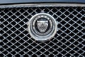Jaguar luxury car silver logo in a summer day in Monte Carlo, Monaco