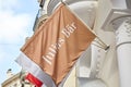 Julius Baer private bank sign flag in a sunny summer day in Monte Carlo, Monaco