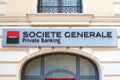 Societe Generale private banking bank sign and facade in Monte Carlo, Monaco