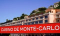 Grand casino Monte Carlo sign text brand panel gambling and entertainment complex in monaco Royalty Free Stock Photo