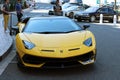 Black And Yellow Lamborghini SVJ - Front View Royalty Free Stock Photo