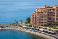 MONTE CARLO, MONACO - JUNE 04, 2019: Fontvielle Harbour, Monaco, on the French Riviera