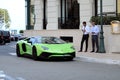 Lamborghini Aventador LP 750-4 SV Lime Green Royalty Free Stock Photo