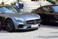 Silver Mercedes AMG GT Roadster Royalty Free Stock Photo