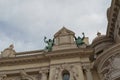 MONTE CARLO, MONACO - 9 March 2023: Front entrance of the famous casino at Monte Carlo, Monaco.