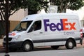 FedEx Delivery Truck Parked On The Street In Monaco Royalty Free Stock Photo
