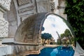 Monte Carlo, Monaco - September 23, 2018: Reflection world famous Monte Carlo casino in Monaco in big mirror ball Royalty Free Stock Photo