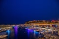 Monte Carlo night port Royalty Free Stock Photo