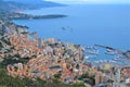 Monte Carlo port, coast and city panorama, Monaco Royalty Free Stock Photo