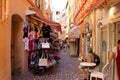 Monte Carlo Street of Shops and Restaurants Royalty Free Stock Photo