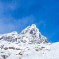 Monte Cervino Matterhorn in December, Breuil-Cervinia, Valle d Royalty Free Stock Photo