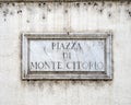 Monte Citorio plaque