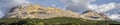 Monte croce cross mountain in dolomites badia valley panorama