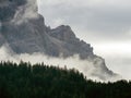 Monte croce cross mountain in dolomites badia valley panorama