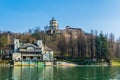 Monte dei Cappuccini e Chiesa di Santa Maria al Monte reflecting on the river po in turin - torino...IMAGE Royalty Free Stock Photo