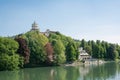 Monte dei Cappuccini and the Po river, Turin, Italy Royalty Free Stock Photo