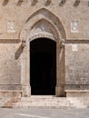 Monte dei Paschi di Siena Bank Entrance in Palazzo Salimbeni Royalty Free Stock Photo