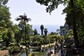 Monte, Funchal, Madeira, Portugal: Panoramic view of the tropical and botanical  garden Royalty Free Stock Photo