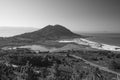 Monte Louro and the As Xarfas lagoon in Galicia Spain