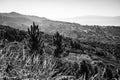 Monte Louro and the As Xarfas lagoon in Galicia Spain