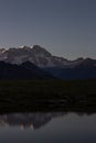 Monte Rosa autumn landascape at night