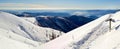 Monte rosa glacier from mottarone bright sunny day