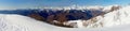 Monte rosa glacier from mottarone bright sunny day