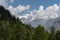 Monte Rosa is the largest mountain massif in the Alps Royalty Free Stock Photo