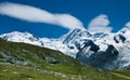 Monte Rosa and Liskamm (Switzerland Alps) Royalty Free Stock Photo