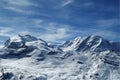 Monte rosa and lyskamm Royalty Free Stock Photo