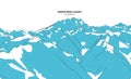 Monte Rosa massif, height relief, drawing