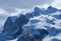 The Monte Rosa massif - Swiss north-western face Royalty Free Stock Photo