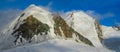 Monte Rosa massiv, Castor and Pollux panorama, glacier walk and climb in the Alps Royalty Free Stock Photo