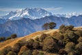 Monte Rosa peak, Northern Italy. Color image. Royalty Free Stock Photo