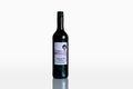 Monte Rosso Italia Rotwein suss & fruchtig on white background isolated with reflection Royalty Free Stock Photo