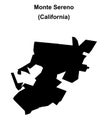 Monte Sereno outline map Royalty Free Stock Photo