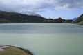 Monte Spluga reservoir, lake on the Spluegen Pass