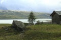 Monte Spluga reservoir, lake on the Spluegen Pass