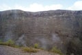 Fumaroles in the crater of the Mount Vesuvius near Naples