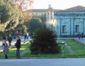 Montecatini Terme, Tuscany, Italy. Square adjacent to the entrance of Tettuccio Terme spa Royalty Free Stock Photo