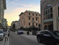 Montecatini,Tuscany, Italy. Town street in the evening before Christmas and New Yea