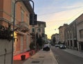 Montecatini,Tuscany, Italy. Town street in the evening before Christmas and New Yea